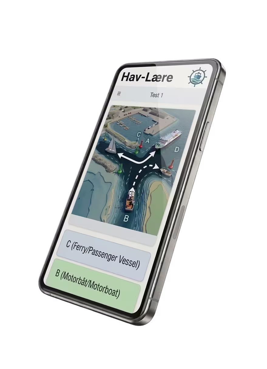 Funksjoner som gjør deg klar for båtførerprøven